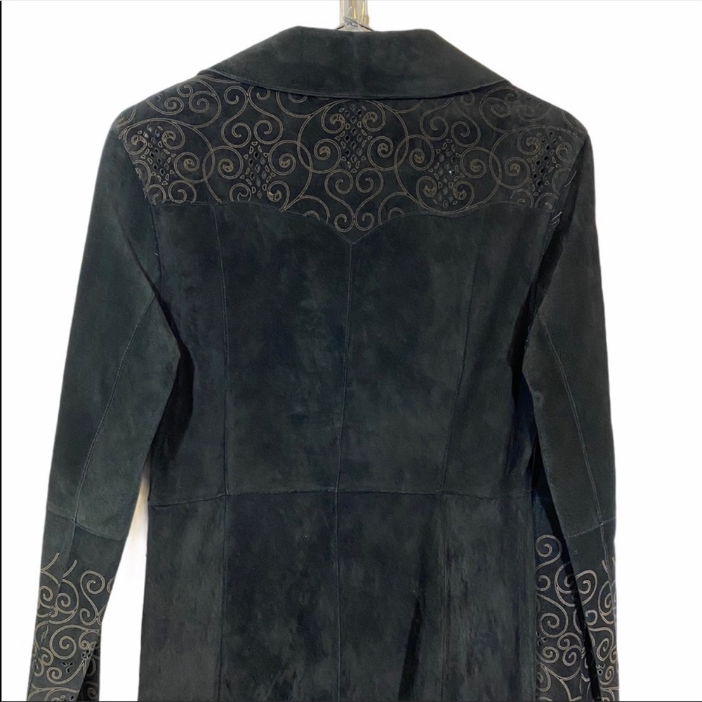 🖤Vintage bebe - Black Suede Leather Coat